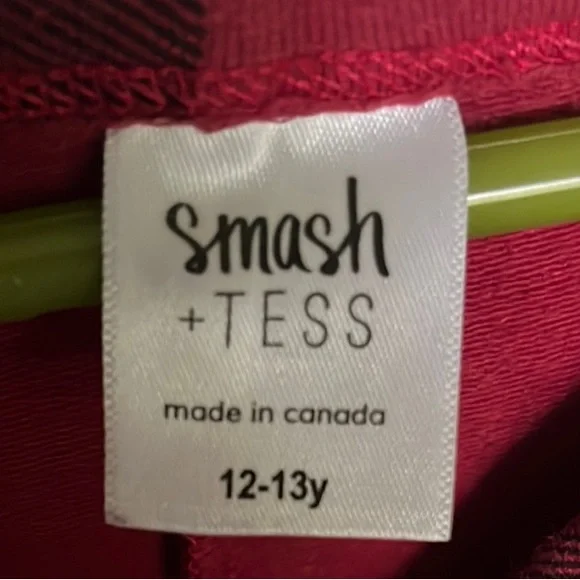 Smash + Tess Red and Black Plaid Footies Cozy One Piece - Picture 2 of 2